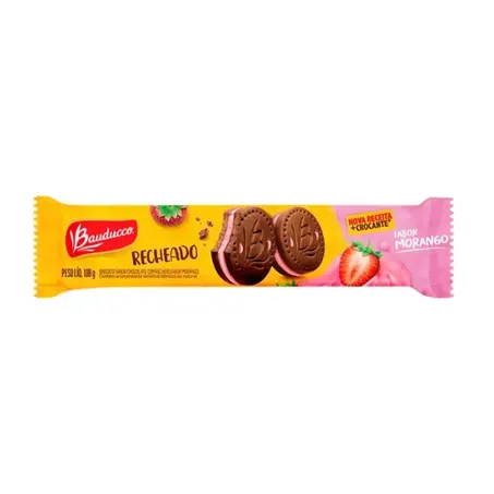 Biscoito bauducco 108g sabor morango