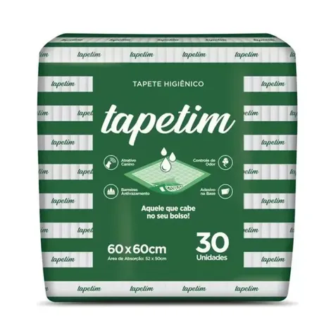 TAPETE HIGIENICO TAPETIM 60X60 C/30UN