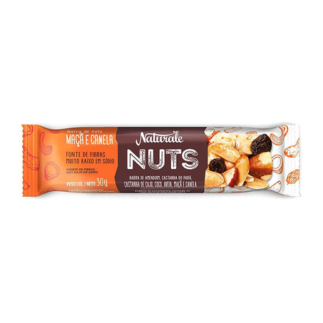 Cereal em barra naturale nuts maça e canela 30g
