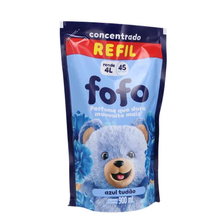 Amaciante de Roupas Concentrado Fofo Azul Tudao 900Ml 360-35