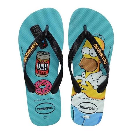 CHINELO HAVAIANAS SIMPSONS 41/42 AZUL T/PRETO