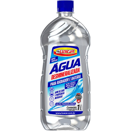 Água Desmineralizada Luxcar 1 Litro