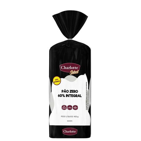 Pão Charlotte 400g - Zero 60% Integral