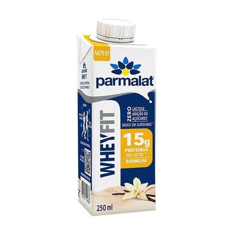 Bebida Láctea UHT Parmalat Baunilha Zero Lactose  Caixa com Tampa 250ml