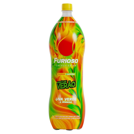 Bebida Energética Furioso 2 Litros - Pêssego e Uva Verde - Pet