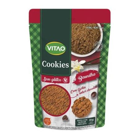 BISCOITO COOKIES VITAO 120G S/GLUTEN BAUNILHA 