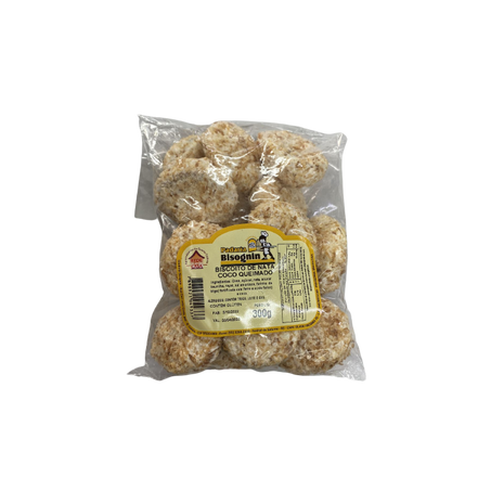 BISCOITO BISOGNIN NATA C/COCO QUEIMADO 300 GR     