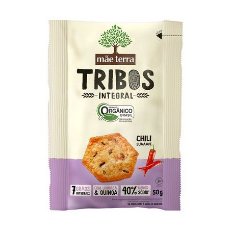 BISCOITO MAE TERRA 50G TRIBOS CHILI ORGANICO