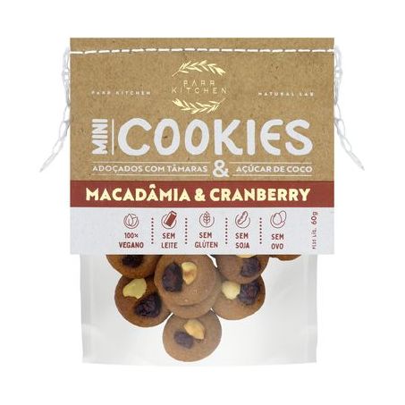 MINI COOKIES PARR KITCHEN 60G MACADAMIA & CRANBERRY