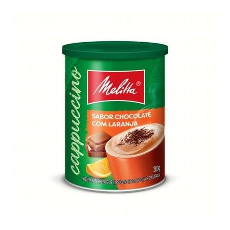 CAPPUCCINO MELITTA CHOC C/LARANJA LT 200G