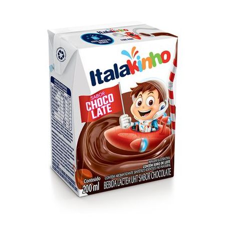 Bebida lactea italac italakinho chocolate 200 ml.