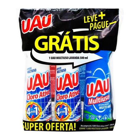 Kit limpador uau cl.ativo 500ml lv3pg2