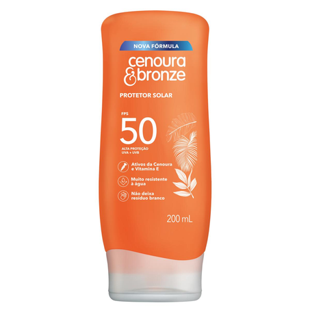 Protetor Solar Cenoura & Bronze 200ml - FPS 50