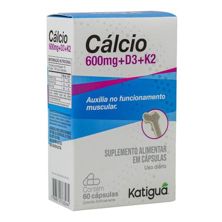 CÁLCIO + D3 + K2 60 CAPSULAS