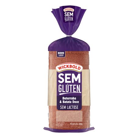 PÃO BETERRABA E BATATA-DOCE SEM GLÚTEN ZERO LACTOSE WICKBOLD