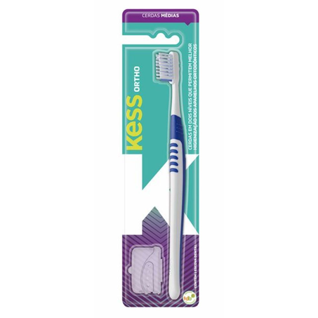 Escova Dental Kess Ortodôntica Média