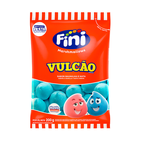 Marshmallow Fini Vulcão Azul 200G