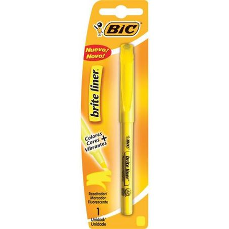 Caneta Bic Marca Texto Brite Liner Amarelo