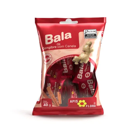 Bala de Gengibre com Canela 40g - ApisFlora