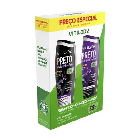 Kit vini lady shampo + cond preto absol