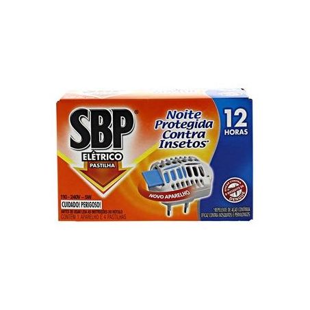 Inseticida Sbp 12hrs Aparelho Eletrico 4 Pastilhas
