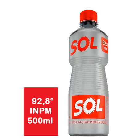 ÁLCOOL SOL 92,8°INPM 500ML
