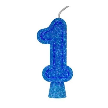 VELA NUMERADA KIREY SUPER AZUL N-1