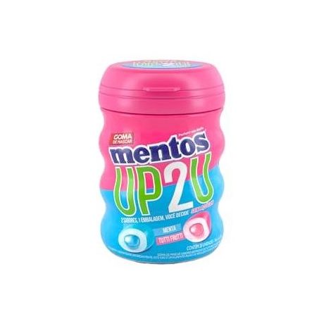 Gomas de Mascar Mentos Tutti Frutti e Menta Pote com 28un - 56gr