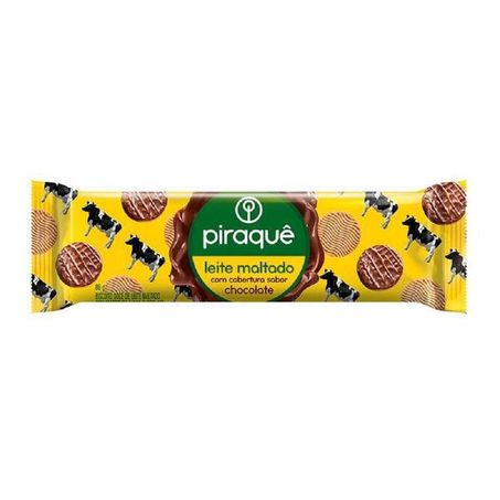 Bisc Piraque Doce Leite Maltado 80g Cob. Chocolate
