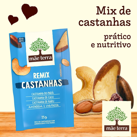 Snack Saudável de Castanhas Mãe Terra 25g 360-6