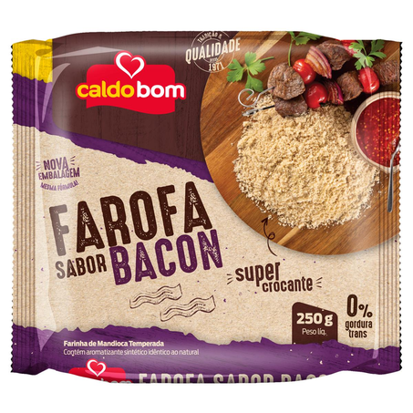 Farofa Pronta de Mandioca Caldo Bom 250g - Bacon