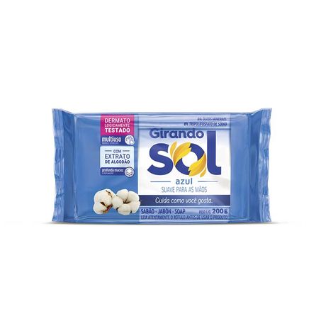 Sabão em barra girando sol azul 200g