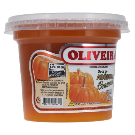 Doce Fruta Oliveira Abóbora Pote 400g 
  360-32