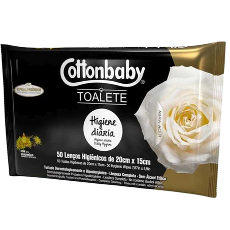 Lenco umed cottonbaby toalete 50un