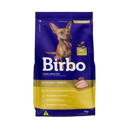 Ração birbo para cães frango pacote 1kg