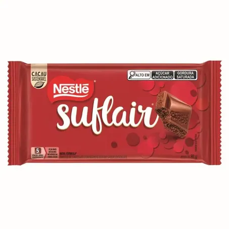 Choc nestle suflair ao leite 80g