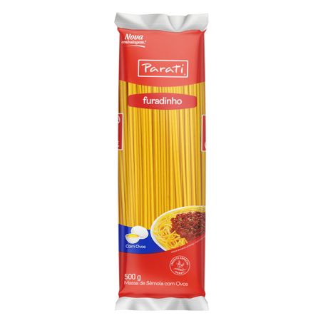 Macarrão de sêmola com ovos furadinho parati