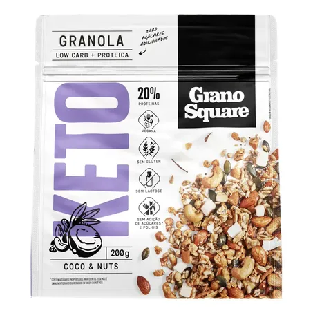 Granola GranoSquare KETO Coco & Nuts 200g
