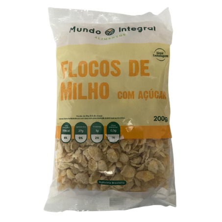 FLOCOS DE MILHO MUNDO INTEGRAL 200 G              