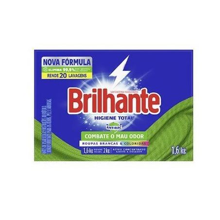 LAVA ROUPAS PO HIGIENE TOTAL BRILHANTE 1,6KG