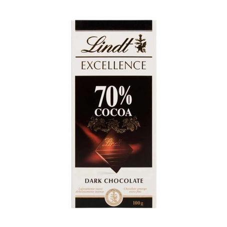 CHOCOLATE LINDT BARRA DARK 70% CACAU 100G