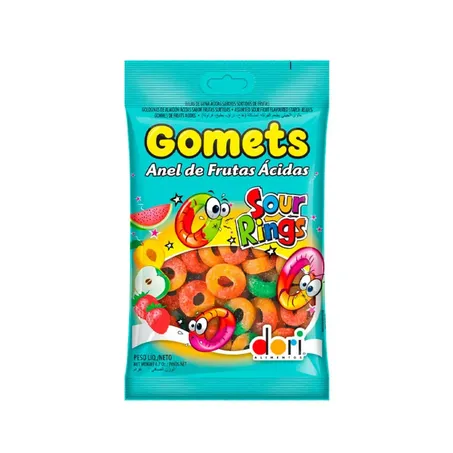 Goma gomets anel de frutas ácidas pacote 150g