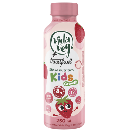 SHAKE KIDS MORANGO/AVEIA VIDA VEG 250G
