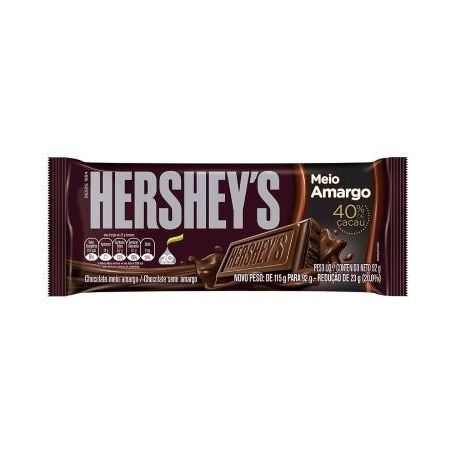 Barra choc. hersheys 92g meio amargo