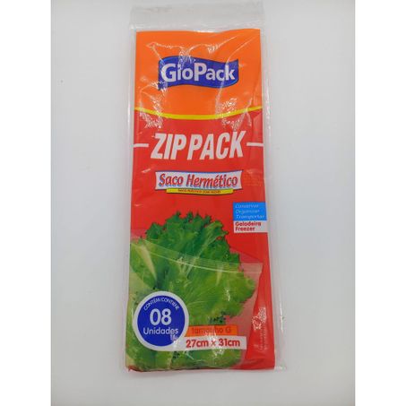 Saco Giopack Zip Pack 27x31cm g | Machadão Atacadista