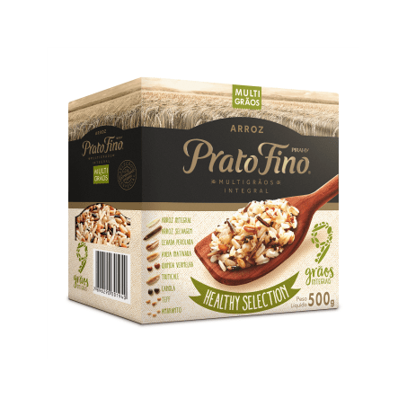 Arroz Prato Fino Integral Multigrãos Caixa 500g 
 