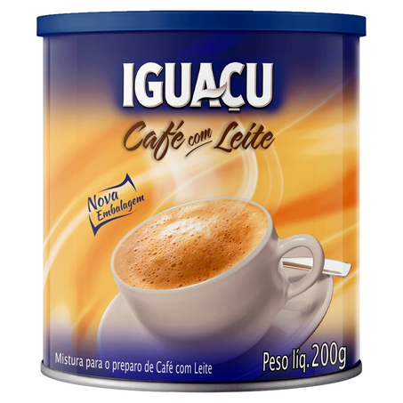 CAFÉ COM LEITE IGUAÇU LATA 200G