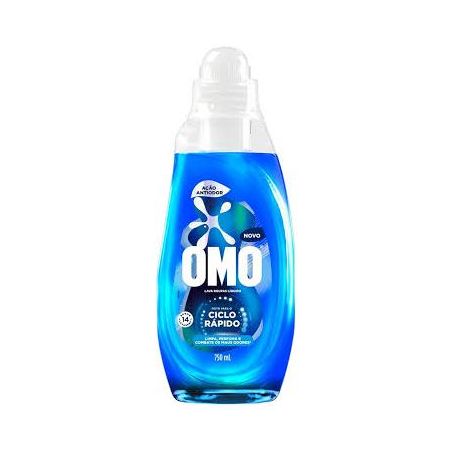 Lava Roupas Líquido Omo Ação Antiodor Frasco 750ml