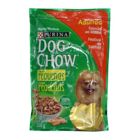 RAÇÃO DOG CHOW 100G SALMÃO ADULTO PEQUENAS E MÉDIAS