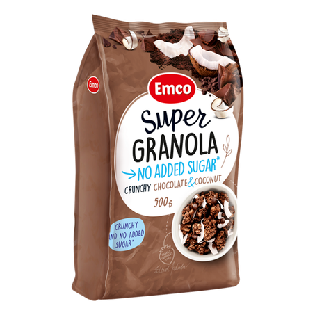 Granola Emco Chocolate E Coco Sem Açúcar 500g




